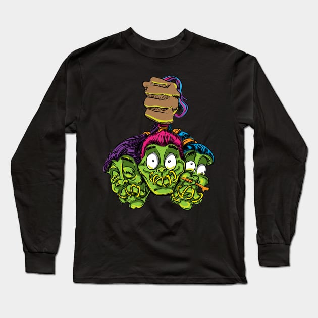 Shrunken Head Long Sleeve T-Shirt by eShirtLabs